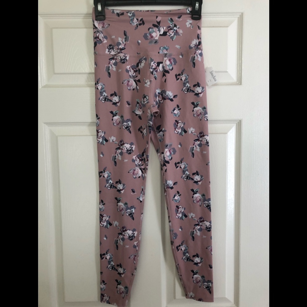 High waisted Pink floral Beyond Yoga Leggings